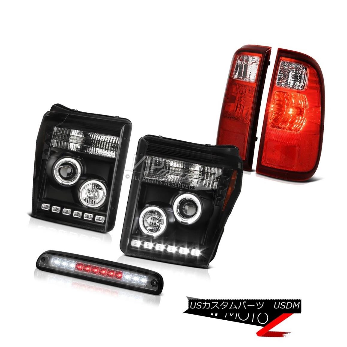 ヘッドライト 2011-2016 F250 6.7L Smoked Roof Cargo Light Rosso Red Tail Lamps Black Headlamps 2011-2016 F250 6.7Lスモーク屋根カーゴライトロッソレッドテールランプブラックヘッドランプ 【並行輸入品】