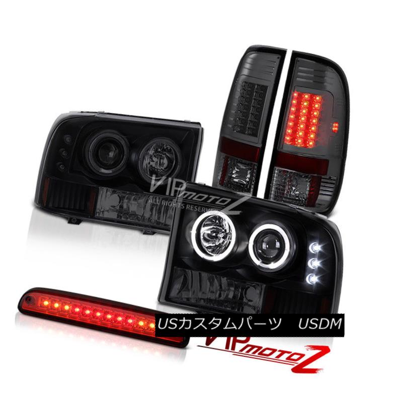 ヘッドライト Sinister Black Halo Headlights Third Brake Smoke Tail Lamps 1999-2004 F250 XLT シニスターブラックハローヘッドライト第3ブレーキ煙テールランプ1999-2004 F250 XLT 【並行輸入品】