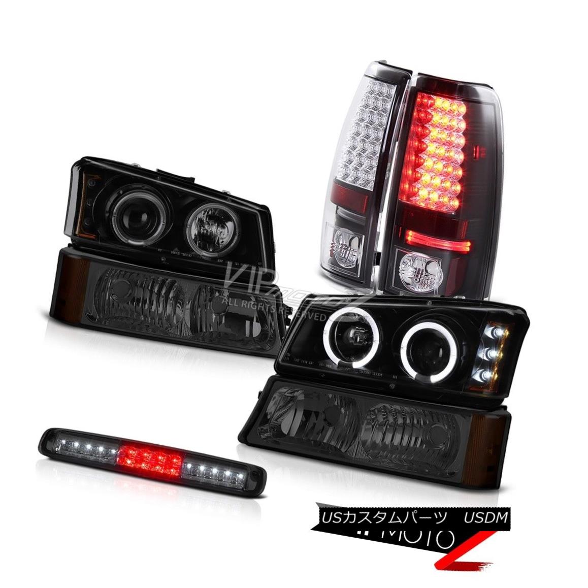 ヘッドライト 03-06 Silverado Smoked Parking Light Roof Cab Headlamps Matte Black Taillights 03-06 Silveradoスモークパーキングライトルーフキャブヘッドランプマットブラックティアライツ 【並行輸入品】