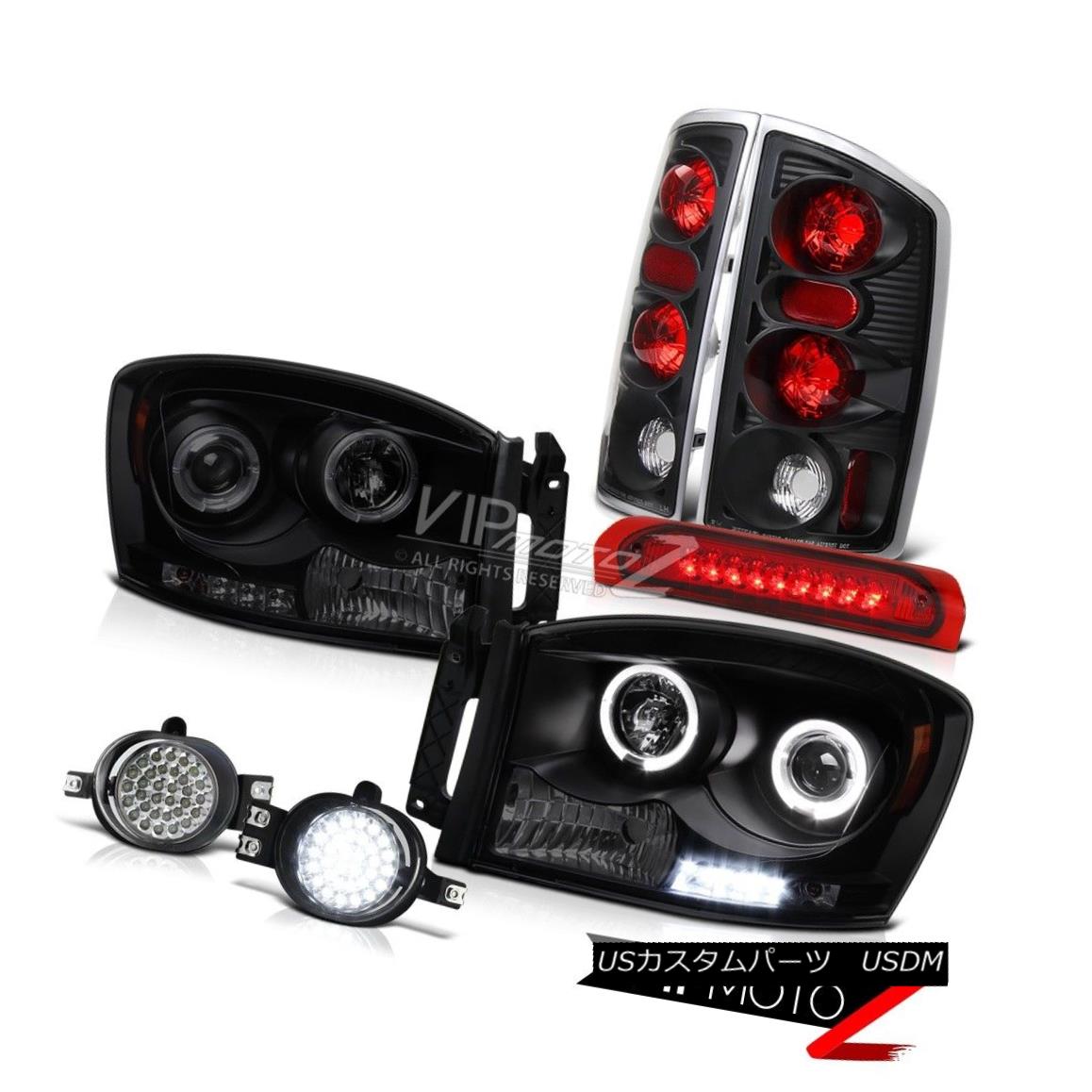 ヘッドライト 06 Dodge Ram 2X Halo LED Projector Headlamp Foglights Smoke 3RD Brake Cab Lights 06 Dodge Ram 2X Halo LEDプロジェクターヘッドランプFoglights Smoke 3RDブレーキキャブライト 【並行輸入品】