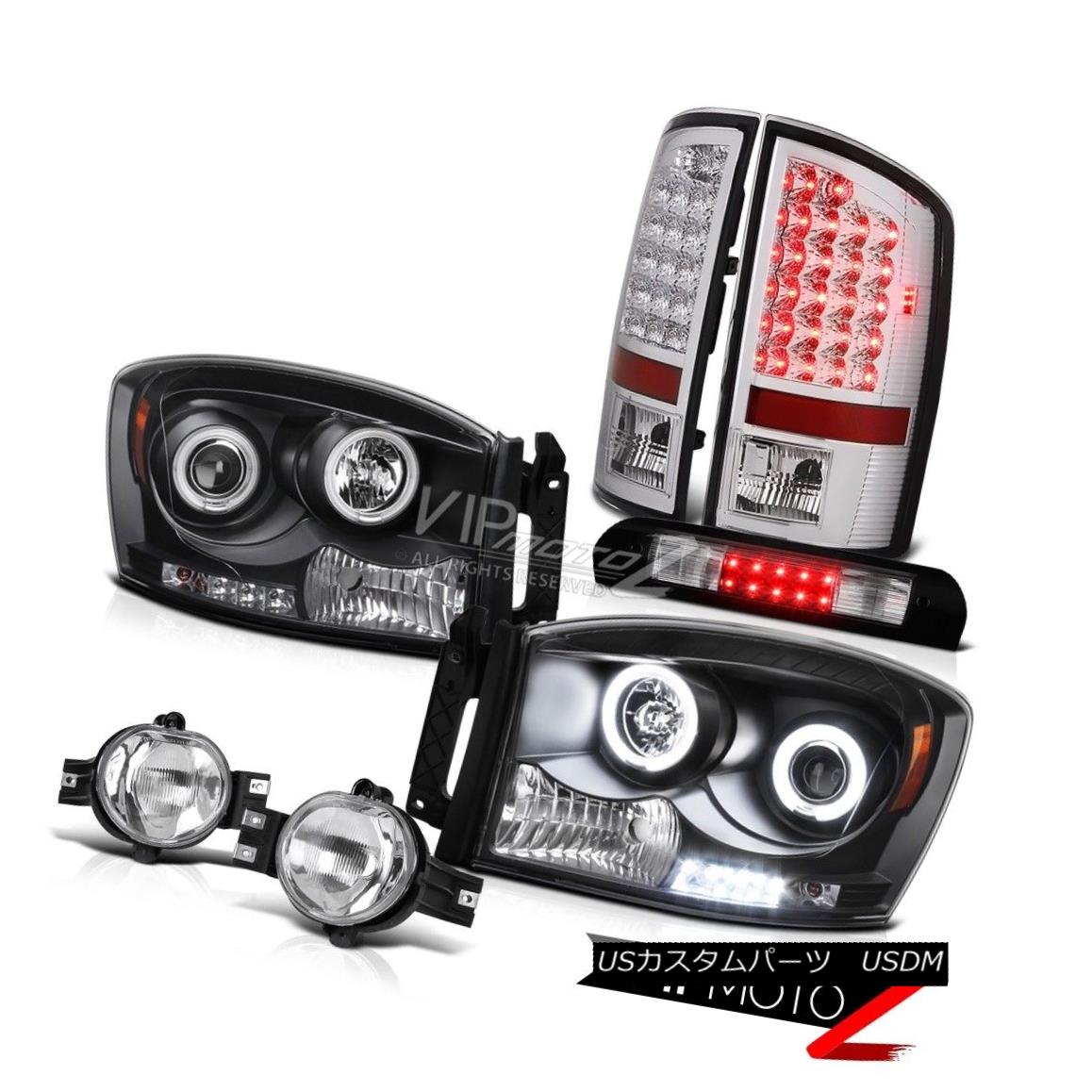 ヘッドライト 2006 Dodge Ram Magnum V8 Black CCFL Headlights LED Brake Light Chrome Fog Third 2006ダッジラムマグナムV8ブラックCCFLヘッドライトLEDブレーキライトクロムフォグサード 【並行輸入品】