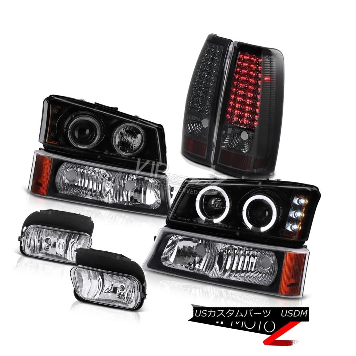 ヘッドライト 03 04 Silverado 6.6L Halo SINSTER BLACK Headlight Bumper LED Tail Light Foglight 03 04 Silverado 6.6L Halo SINISTER BLACKヘッドライトバンパーLEDテールライトフォグライト 【並行輸入品】