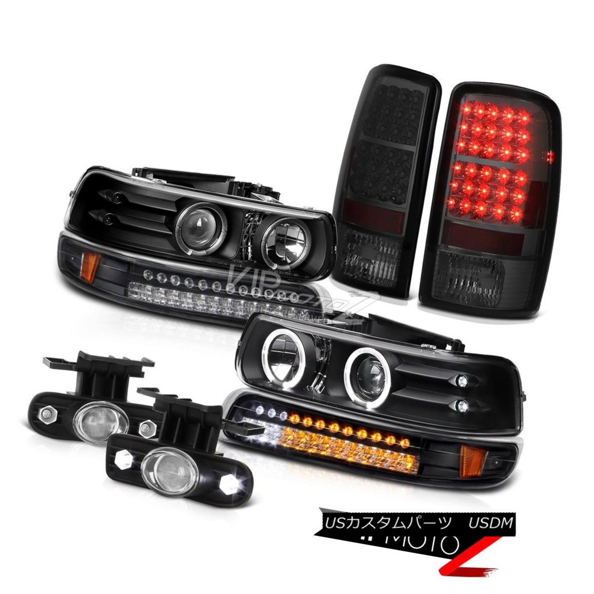 ヘッドライト 00-06 Tahoe 5.3L L.E.D DRL Halo Headlights Smoke LED Taillights Projector Fog 00-06タホー5.3L L.E.D DRLハローヘッドライトスモークLEDテールライトプロジェクターフォグ 【並行輸入品】