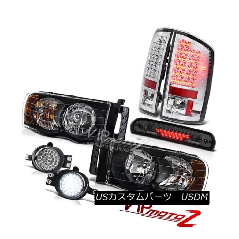 ヘッドライト 2002-2005 Ram SRT-10 Jet Black Headlights Chrome Tail Lamps Surface LED Fog Roof 2002-2005 Ram SRT-10ジェットブラックヘッドライトクロームテールランプ表面LEDフォグルーフ 【並行輸入品】