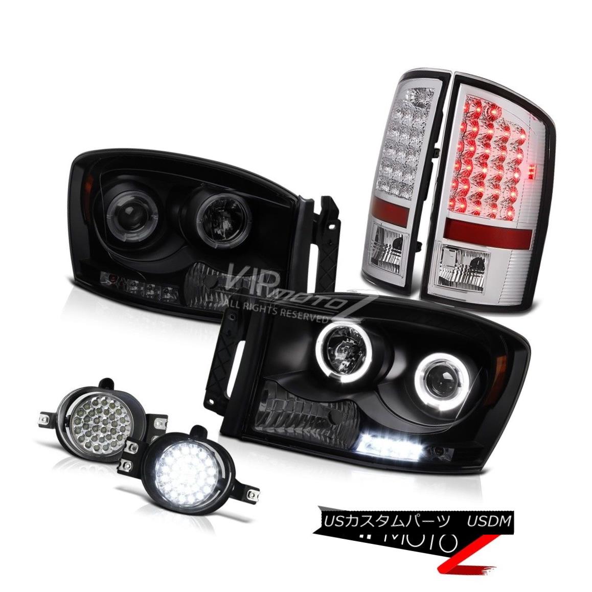 ヘッドライト 06 Ram 1500 2500 3500 Halo Rim Headlight Smoke Surface LED Fog Rear Tail Lights 06 Ram 1500 2500 3500 Halo RimヘッドライトスモークサーフェスLEDフォグリアテールライト 【並行輸入品】
