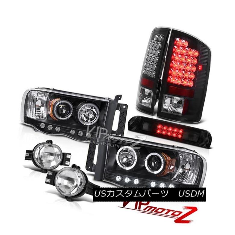 ヘッドライト Black Headlights Tail Lights Crystal Fog Roof Stop LED Tinted 02-05 Dodge Ram ブラックヘッドライトテールライトクリスタルフォグルーフストップLED Tinted 02-05 Dodge Ram 【並行輸入品】
