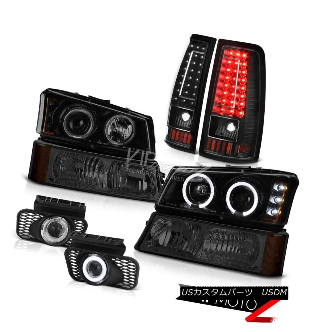 ヘッドライト 03-06 Silverado Foglights Taillights Smoked Signal Lamp Darkest Smoke Headlamps 03-06 Silverado FoglightsテールライトスモークシグナルランプDarkest Smoke Headlamps 【並行輸入品】