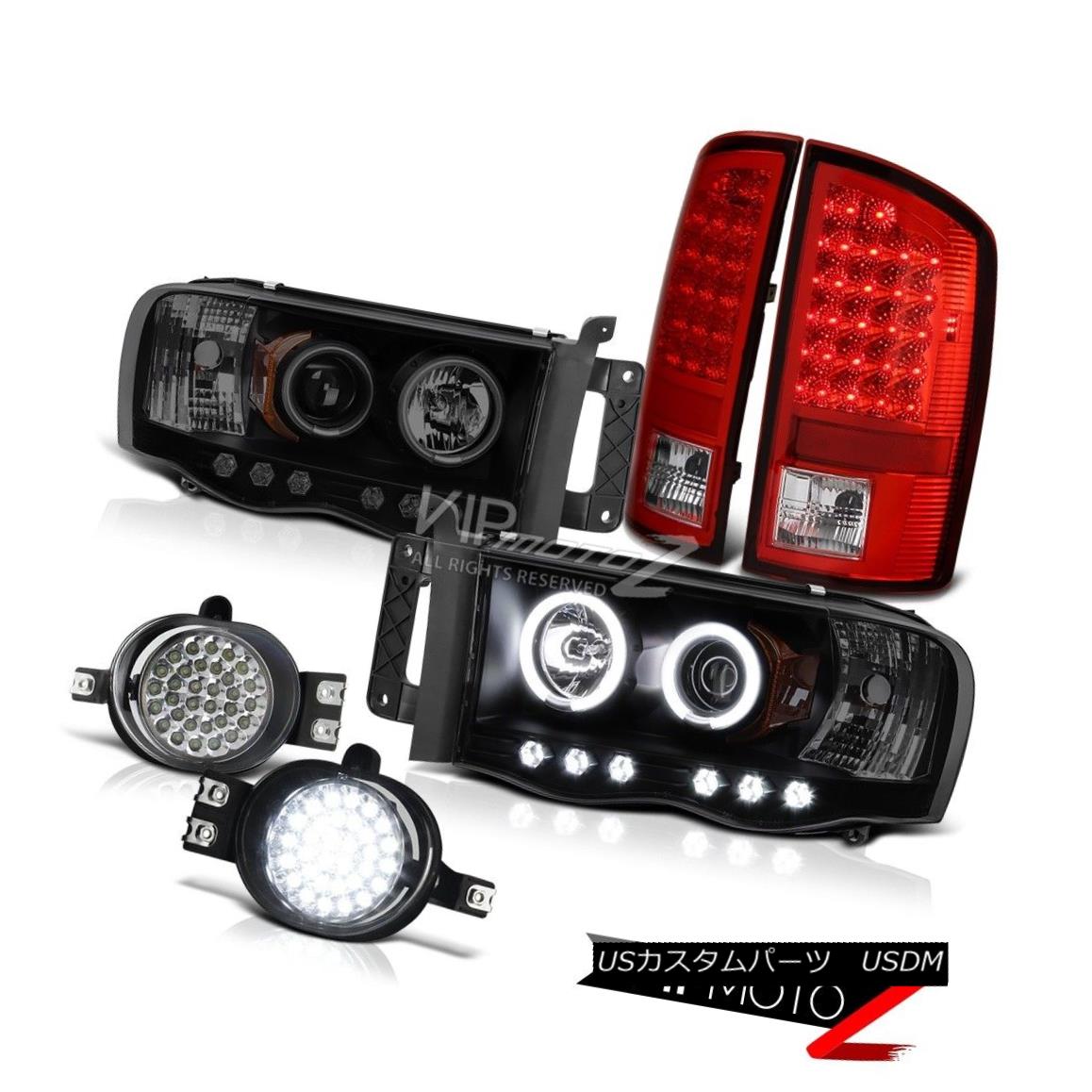 ヘッドライト 2002-2005 Ram Hemi 5.7L Laramie Smoke CCFL Angel Headlight LED Bulb Tail Light 2002-2005 Ram Hemi 5.7Lララミー煙CCFLエンジェルヘッドライトLED電球テールライト 【並行輸入品】