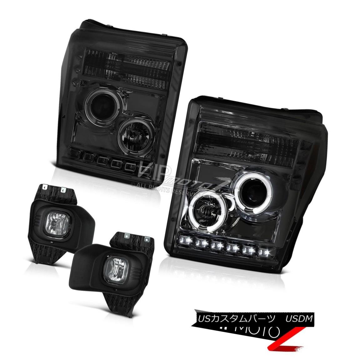 ヘッドライト 2011-2016 F250 6.2L Crystal Clear Foglights Dark Smoke Headlights Crystal Lens 2011-2016 F250 6.2Lクリスタルクリアフォグライトダークスモークヘッドライトクリスタルレンズ 【並行輸入品】
