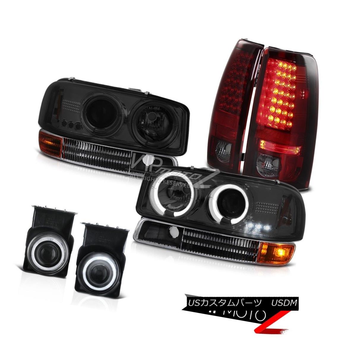 ヘッドライト 2003 Sierra WT Smoke Halo Headlights Signal LED Tail Lights Projector Bumper Fog 2003 Sierra WT Smoke Haloヘッドライト信号LEDテールライトプロジェクターバンパーフォグ 【並行輸入品】