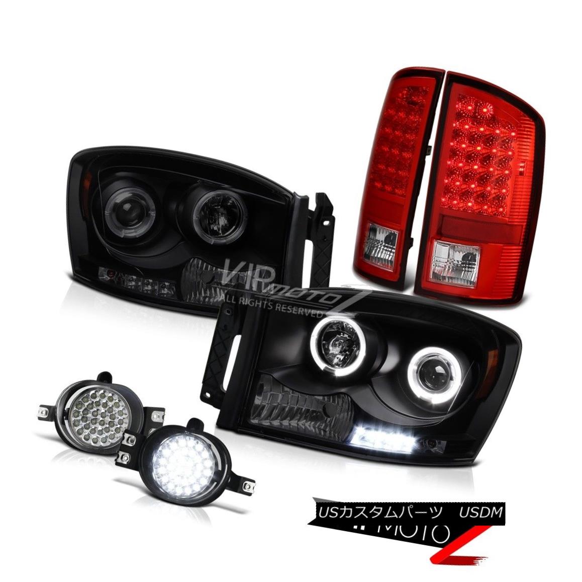 ヘッドライト 2006 Ram 2500 4x4 Angel Eye Projector Headlights Daytime Running Fog Tail Lights 2006 Ram 2500 4x4エンジェルアイプロジェクターヘッドライトデイタイムランニングフォグテールライト 【並行輸入品】