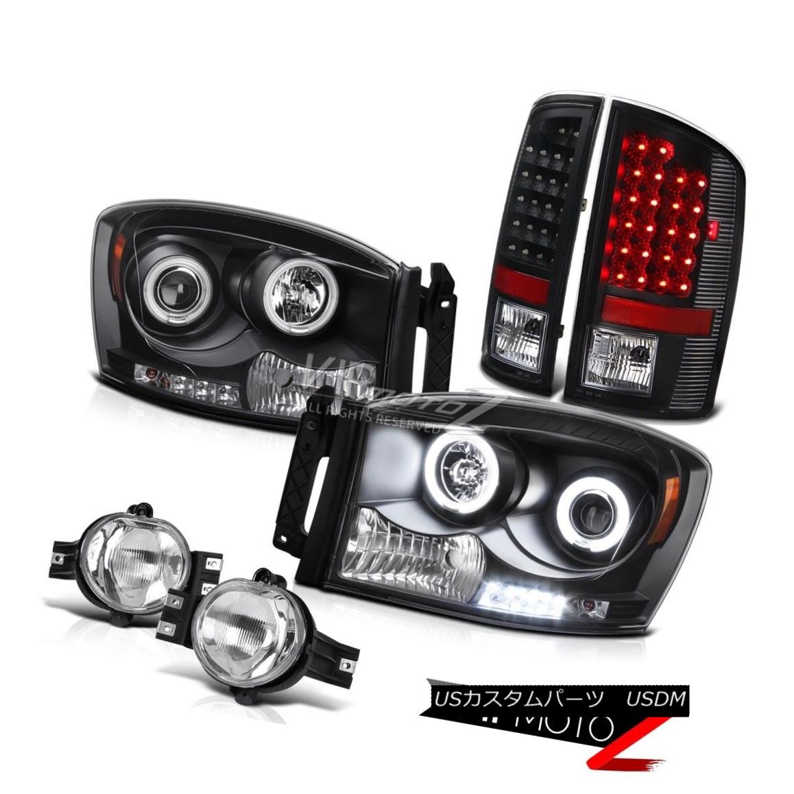 ヘッドライト 07-08 Dodge RAM V8 CCFL Halo Proejctor Headlight+Black LED Tail Light+Fog Light 07-08ダッジRAM V8 CCFLハロープロジェクターヘッドライト+ブラック k LEDテールライト+フォグライト 【並行輸入品】 69,333円