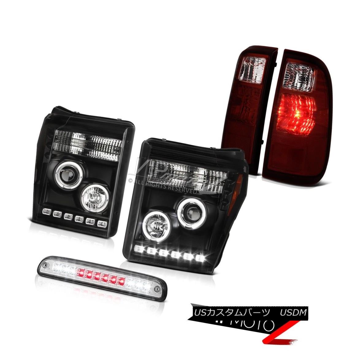 ヘッドライト 11-16 F350 6.2L Crystal Clear High Stop Lamp Red Smoke Tail Lamps Headlights 11-16 F350 6.2Lクリスタルクリアハイストップランプレッドスモークテールランプヘッドライト 【並行輸入品】