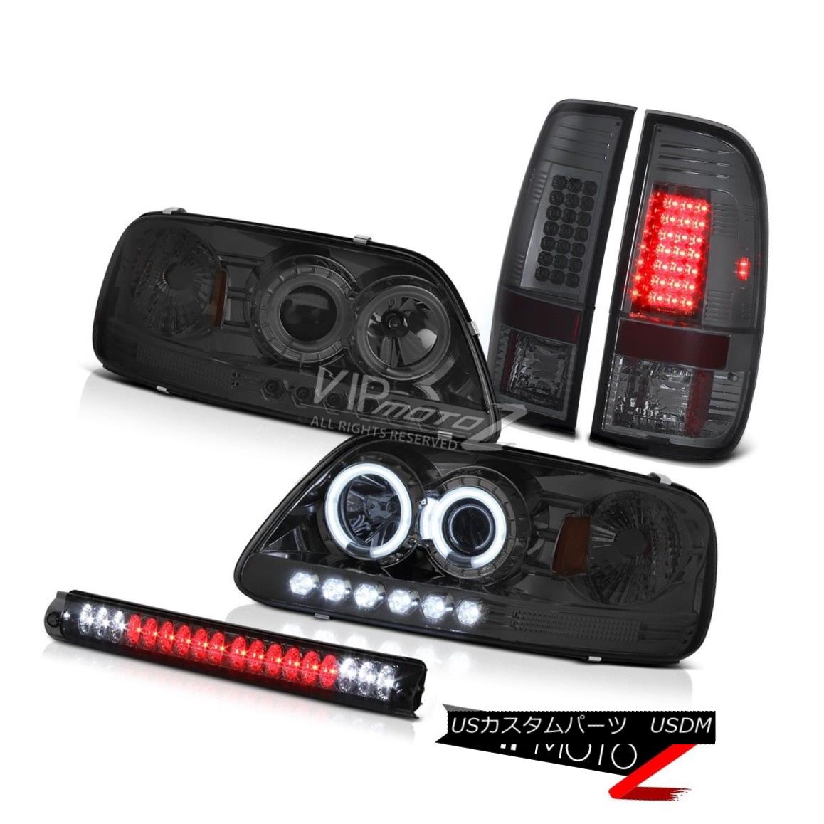 ヘッドライト Projector Angel Eye Headlamps 97-03 F150 4.6L Smoked LED Taillights Brake Light プロジェクター天使の目のヘッドランプ97-03 F150 4.6LスモークLEDの幼児用ブレーキライト 【並行輸入品】