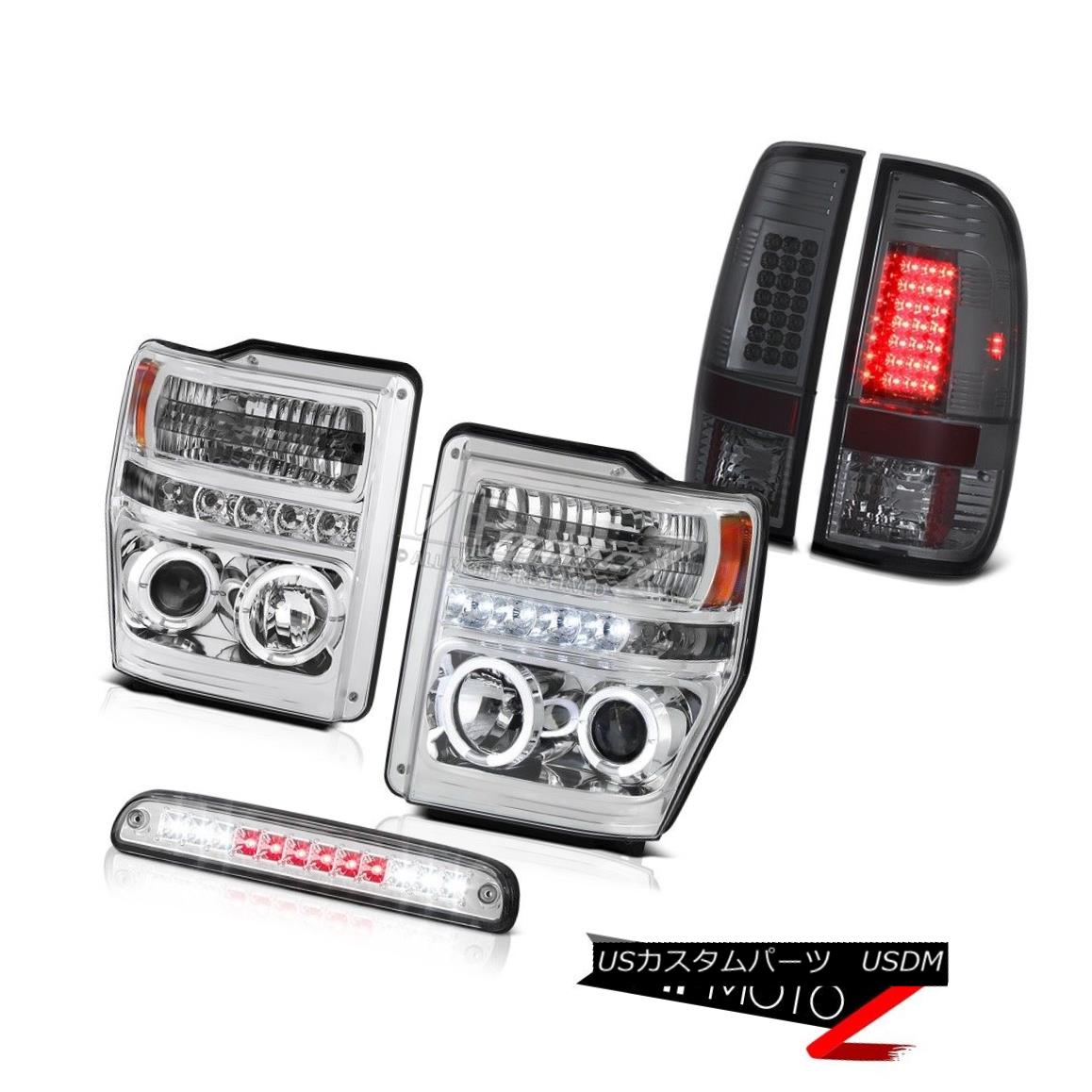 ヘッドライト Chrome Angel Eye Headlights High Stop LED Signal Tail Lights 2008-2010 F-250 XL クロームエンジェルアイヘッドライトハイストップLED信号テールライト2008-2010 F-250 XL 【並行輸入品】
