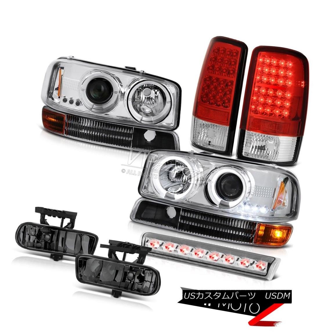 ヘッドライト 00-06 Yukon Headlights Halo DRL LED Taillamps FogLights Euro Clear Third Brake 00-06ユーコンヘッドライトHalo DRL LEDタイルランプFogLightsユーロクリア第3ブレーキ 【並行輸入品】