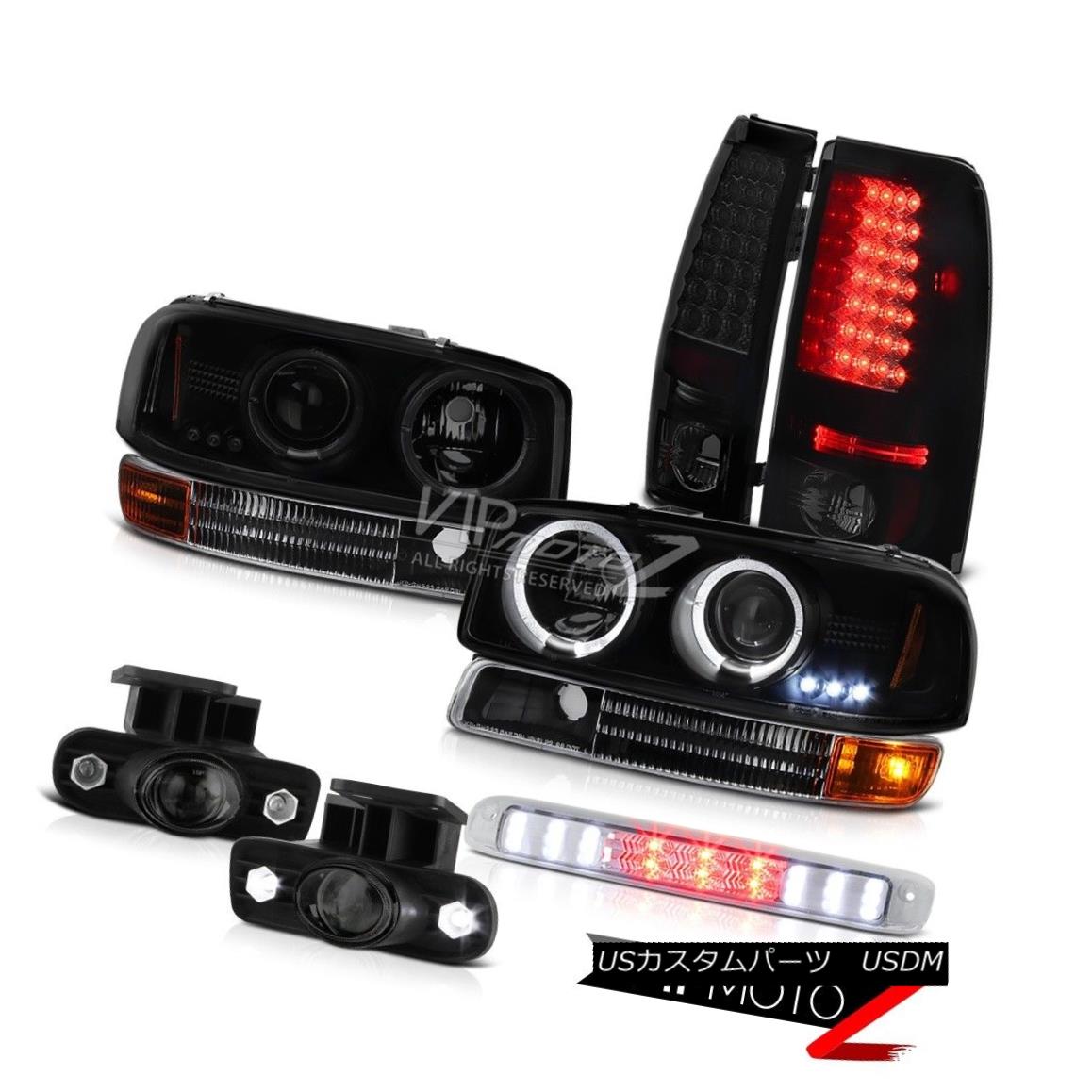 ヘッドライト Darkest Halo LED Headlights Brake Lamps Foglamps Third Cargo 99-02 Sierra SLE 最も暗いHalo LEDヘッドライトブレーキランプFoglamps Third Cargo 99-02 Sierra SLE 【並行輸入品】
