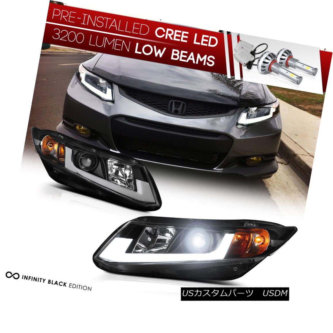 ヘッドライト [CREE LED LOW BEAM] 12-15 Civic Coupe Sedan FB FG Black \