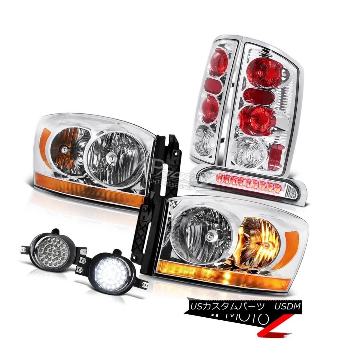 ヘッドライト 2006 Ram 3500 Clear Chrome Headlamps Fog Lamps Third Brake Lamp Tail Lights SMD 2006 Ram 3500クリアクロームヘッドランプフォグランプ第3ブレーキランプテールライトSMD 【並行輸入品】