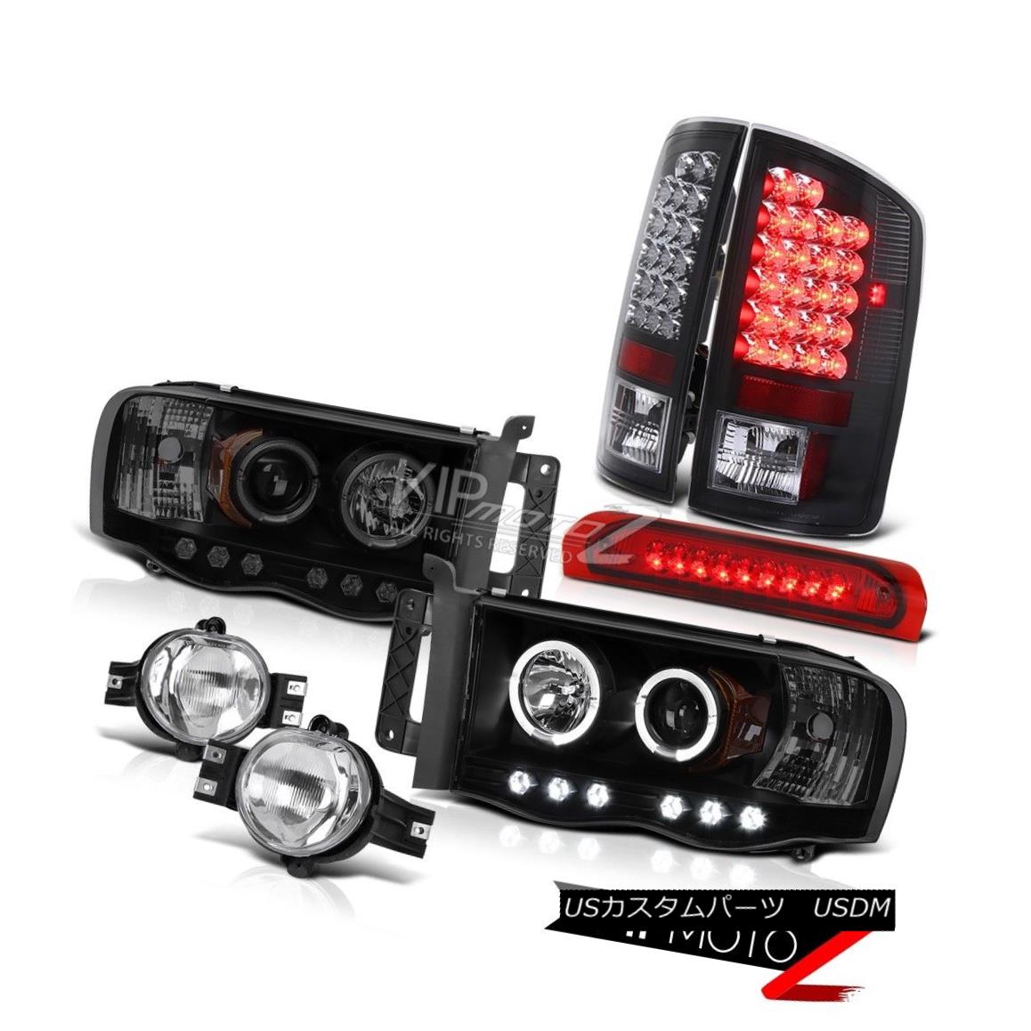 ヘッドライト 2002-2005 Ram Magnum 8.0L SLT Halo Headlight Signal Brake Tail Light Fog 3rd LED 2002-2005ラムマグナム8.0L SLTハローヘッドライト信号ブレーキテールライトフォグ第3 LED 【並行輸入品】