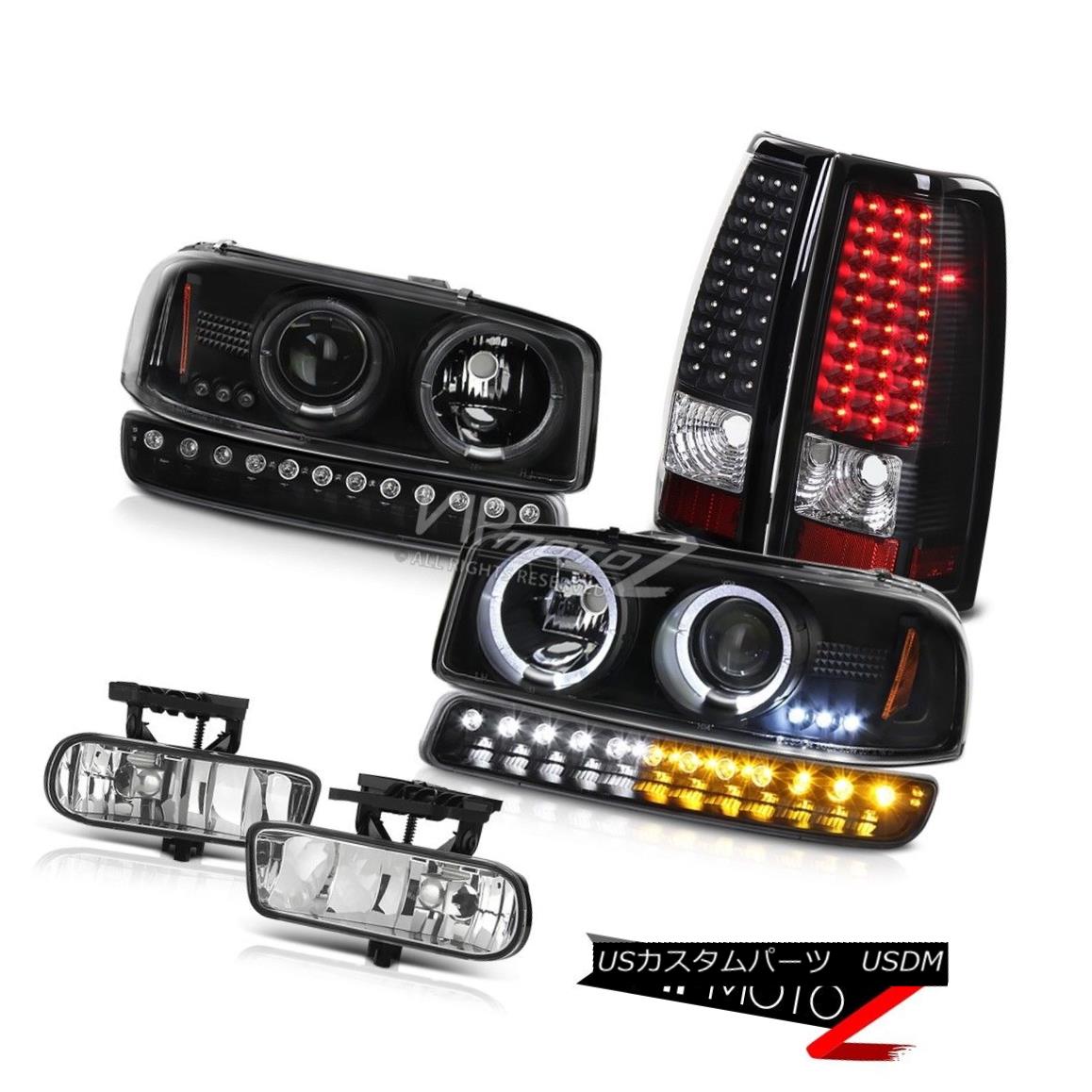 ヘッドライト 1999-2002 Sierra 1500 Fog lamps inky black led taillamps signal lamp headlamps 1999-2002 Sierra 1500 FogランプインクブラックのLEDテールライト信号ランプヘッドランプ 【並行輸入品】