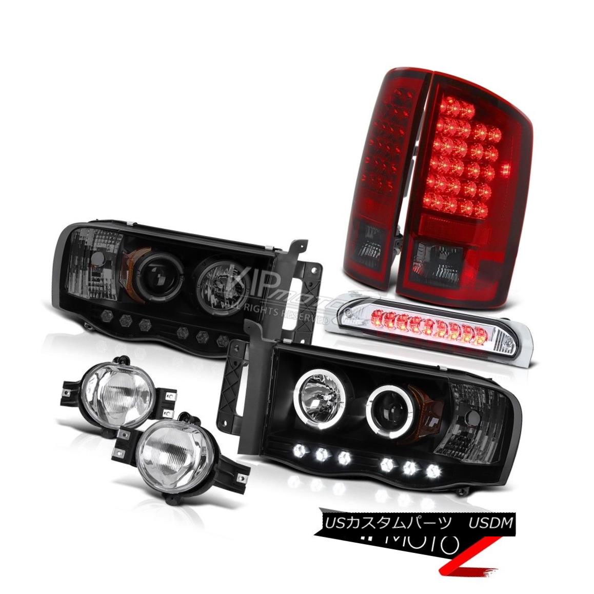 ヘッドライト Ram Hemi Projector DRL Headlight Red Smoke LED Tail Lights Driving Fog 3rd Brake ラムヘミプロジェクターDRLヘッドライトレッドスモークLEDテールライトドライビングフォグ3rdブレーキ 【並行輸入品】 69,333円