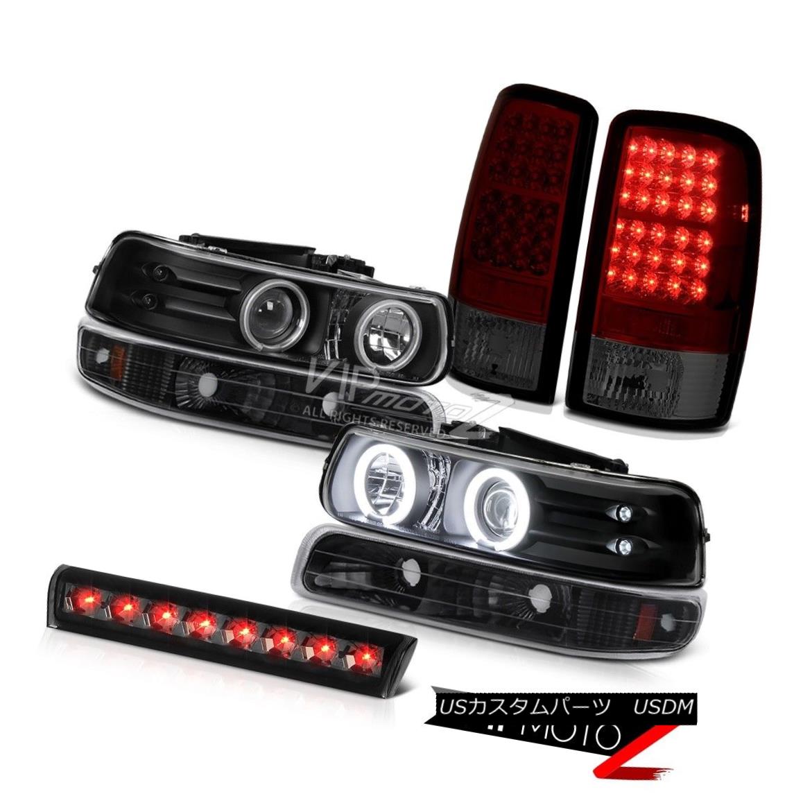 ヘッドライト 2000-2006 Tahoe CCFL Angel Eye Headlights Signal Red LED Tail Lights Brake Cargo 2000-2006タホCCFLエンジェルアイヘッドライト信号レッドLEDテールライトブレーキカーゴ 【並行輸入品】