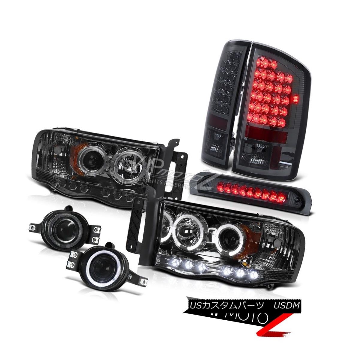 ヘッドライト 02-05 Dodge RAM Halo Projector Headlight+3rd Brake/LED Tail Light+Fog Lamp COMBO 02-05ドッジRAMハロープロジェクターヘッドライト+第3ブレーキ/ LEDテールライト+フォグランプCOMBO 【並行輸入品】