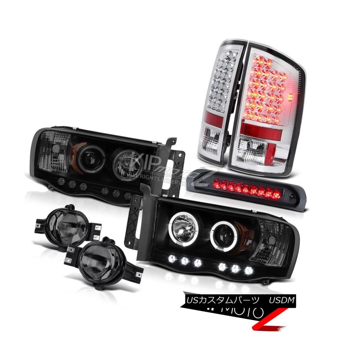 ヘッドライト 02-05 Ram 3500 ST Halo SINSTER BLACK Headlight 3rd Brake Tail Lights Driving Fog 02-05 Ram 3500 ST Halo SINISTER BLACKヘッドライト3rdブレーキテールライトDriving Fog 【並行輸入品】