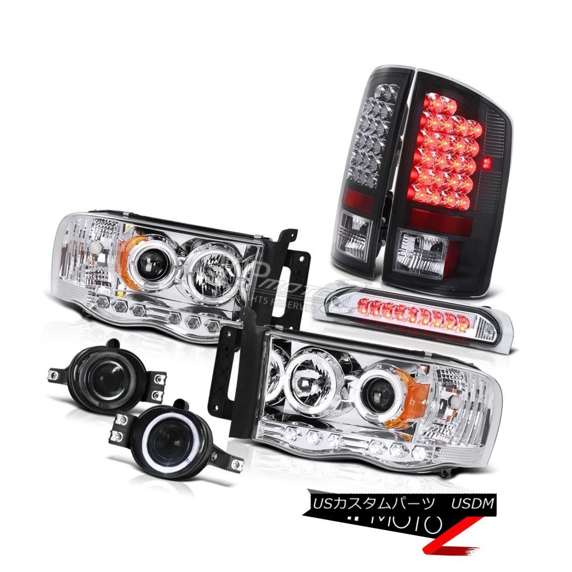 ヘッドライト Halo Projector Headlight+3rd Brake/LED Tail Light+Fog Lamp Dodge RAM 02-05 Truck ハロープロジェクターヘッドライト+ 3番ブレーキ/ LEDテールライト+フォグランプドッジRAM 02-05トラック 【並行輸入品】