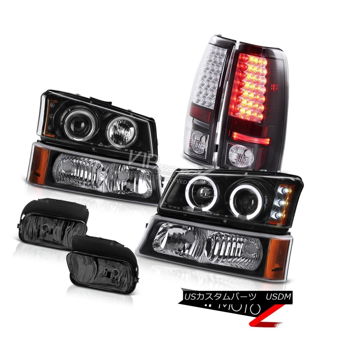 ヘッドライト 03-06 Silverado LED Angel Headlights Black Bumper Signal Brake Light Foglight 03-06 Silverado LEDエンジェルヘッドライトブラックバンパーシグナルブレーキライトFoglight 【並行輸入品】
