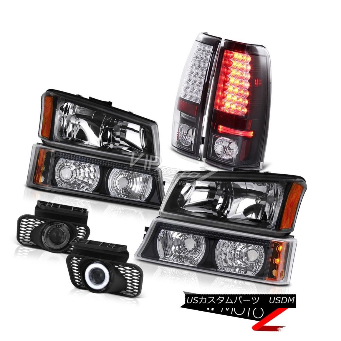 ヘッドライト Clear/Black Headlights Black Bumper LED Tail Lights Foglight 2005 2006 Silverado クリア/ブラックヘッドライトブラックバンパーLEDテールライトFoglight 2005 2006 Silverado 【並行輸入品】