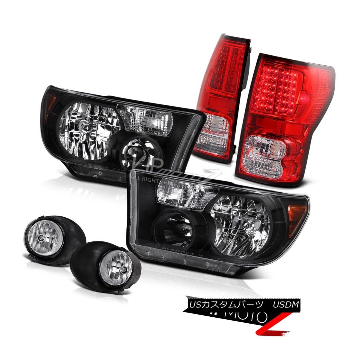 ヘッドライト Black Headlight+Led Tail Light+Fog Lamp 6PC COMBO 07-2013 Toyota Tundra ブラックヘッドライト+ Ledテールライト+フォグランプ6PC COMBO 07-2013 Toyota Tundra 【並行輸入品】