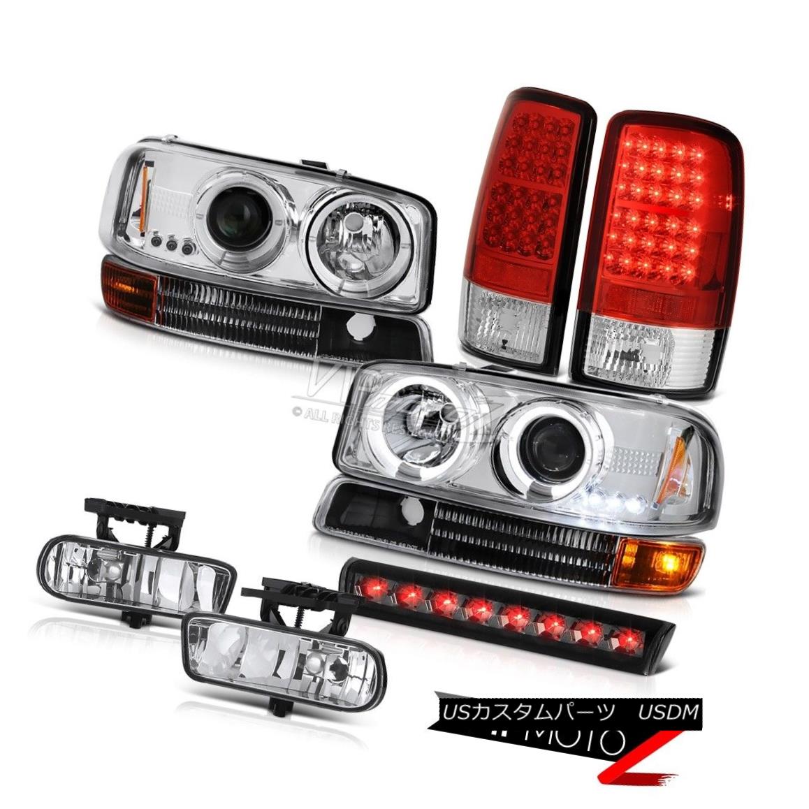 ヘッドライト Chrome Halo LED Headlights Signal Taillamp Fog Smoke Third Brake 2000-2006 Yukon クロームハローLEDヘッドライト信号タイヤランプフォグスモークサードブレーキ2000-2006ユーコン 【並行輸入品】