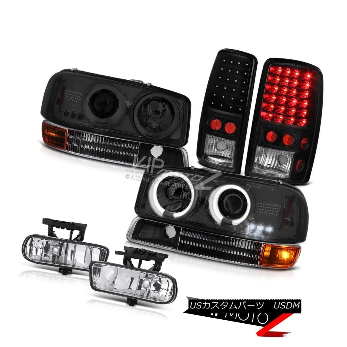 ヘッドライト Smoke CCFL Angel Eye Headlights SMD Brake Tail Lights FogLamps 00-06 Yukon 4.8L 煙CCFLエンジェルアイヘッドライトとブレーキテールライトフォグランプ00-06ユーコン4.8L 【並行輸入品】