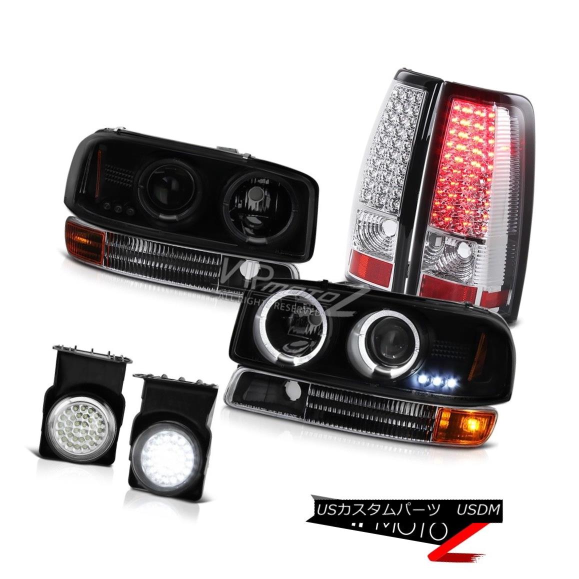 ヘッドライト 2003 Sierra DuraMax 6.6L Halo Ring LED Headlights Bumper BRIGHT Tail Lights Fog 2003 Sierra DuraMax 6.6L Halo Ring LEDヘッドライトバンパーBRIGHTテールライトフォグ 【並行輸入品】