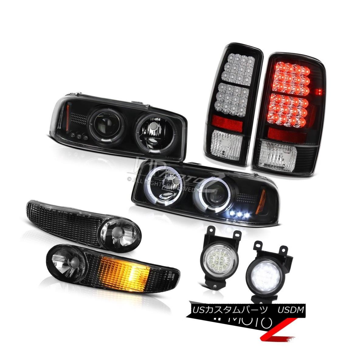 ヘッドライト 01 01 02 03 04 05 06 Yukon Denali LED Headlight Satin Black Signal Taillight Fog 01 01 02 03 04 05 06ユーコンデナリLEDヘッドライトサテンブラックシグナルテールライトフォグ 【並行輸入品】