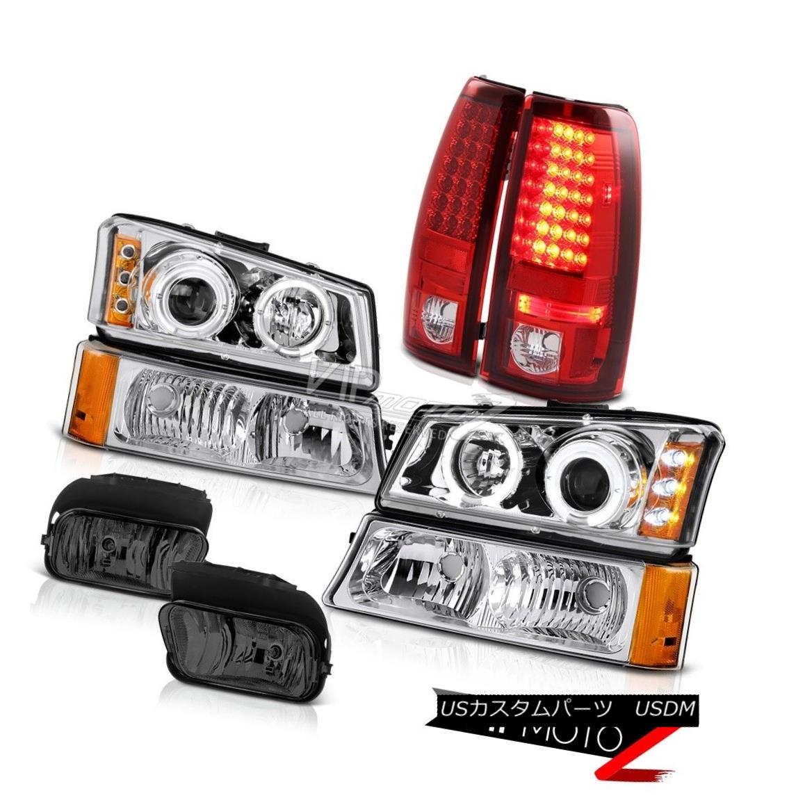 ヘッドライト Crystal LED Headlights Signal Chrome Tail Lights Bumper Foglight 05 06 Silverado クリスタルLEDヘッドライト信号クロムテールライトバンパーFoglight 05 06 Silverado 【並行輸入品】