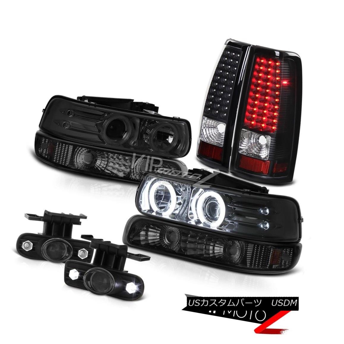 ヘッドライト 99-02 Chevrolet Silverado CCFL Angel Eye Headlight LED Tail Lights Smoke Foglamp 99-02シボレーシルバラードCCFLエンジェルアイヘッドライトLEDテールライトスモークフォグライト 【並行輸入品】