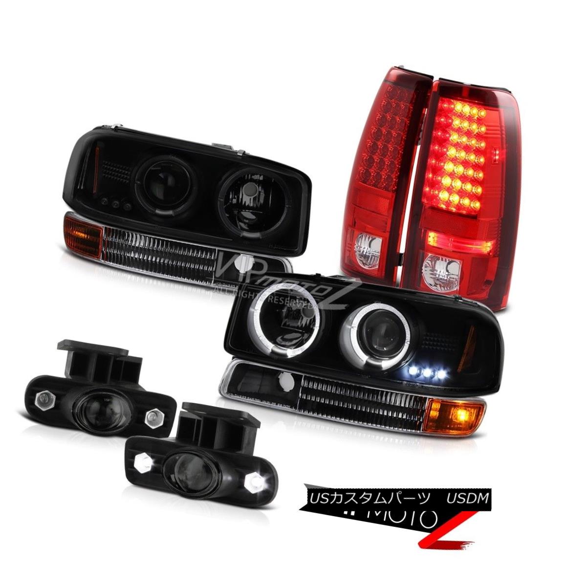 ヘッドライト 99-03 Sierra Angel Eye Headlights LED Parking Red Tail Lights Projector Foglight 99-03シエラ天使のアイヘッドライトLED駐車赤テールライトプロジェクターフォグライト 【並行輸入品】