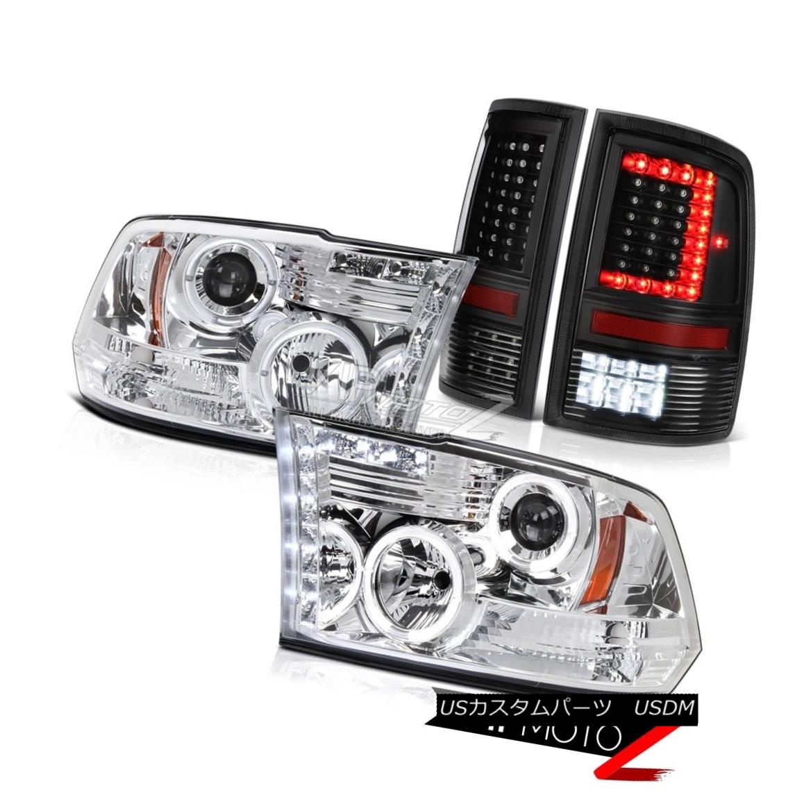 ヘッドライト 09-17 Dodge RAM 1500 2500 Matte Black Tail Lamps Euro Clear Headlights Assembly 09-17ダッジRAM 1500 2500マットブラックテールランプユーロクリアヘッドライトアセンブリ 【並行輸入品】