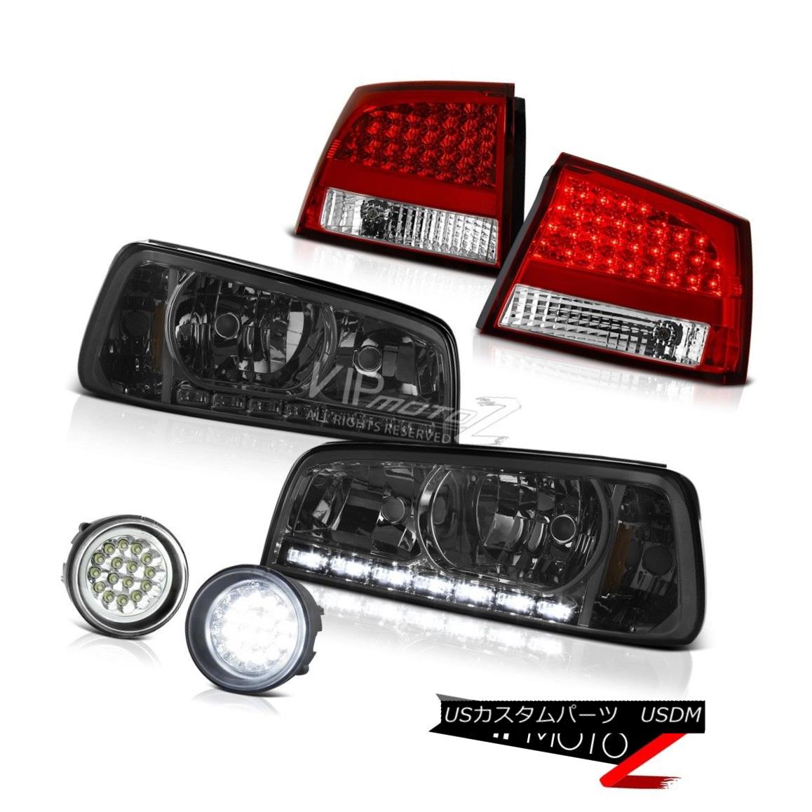 ヘッドライト 09-10 Charger 5.7L L.E.D Halo Angel Headlight LED Bulb Brake Tail Lights Foglamp 09-10充電器5.7L L.E.D Halo AngelヘッドライトLED電球ブレーキテールライトフォグライト 【並行輸入品】