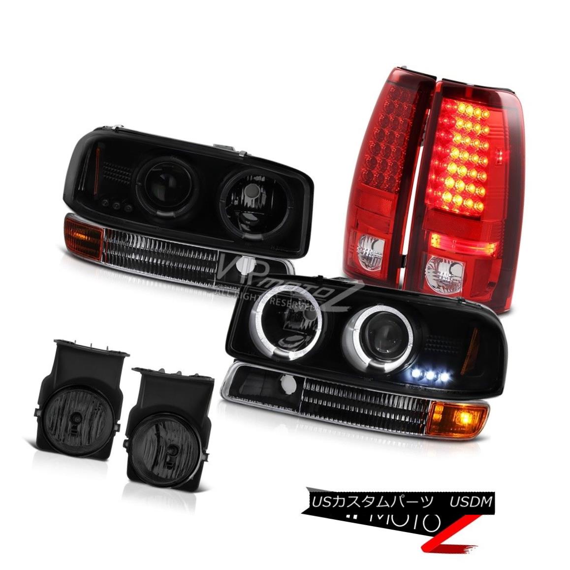 ヘッドライト Halo LED Headlights Infinity Black Parking Tail Lights Smoke Fog 2003 Sierra Z71 Halo LEDヘッドライトインフィニティブラックパーキングテールライトスモークフォッグ2003 Sierra Z71 【並行輸入品】