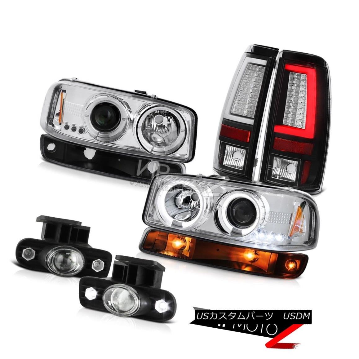 ヘッドライト 99-02 GMC Sierra Tail Lights Parking Light Fog Headlights OLED Prism 
