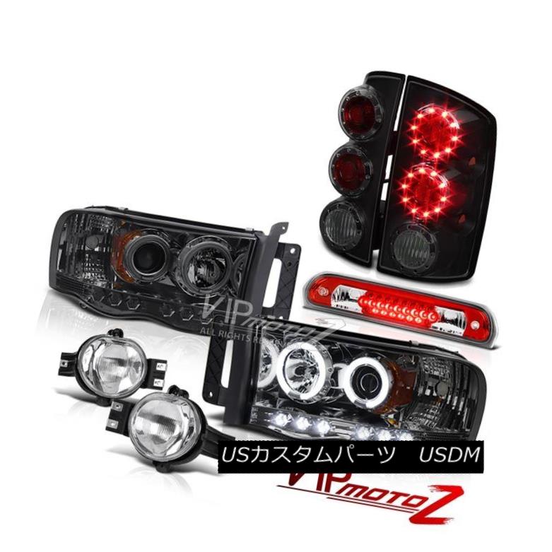ヘッドライト 2002-2005 Ram Halo Headlight Sinister Blk LED Brake Lamp Bumper Fog High Stop Rd 2002-2005 Ram Haloヘッドライト灰色のBlk LEDブレーキランプバンパーフォグハイストップロード 【並行輸入品】