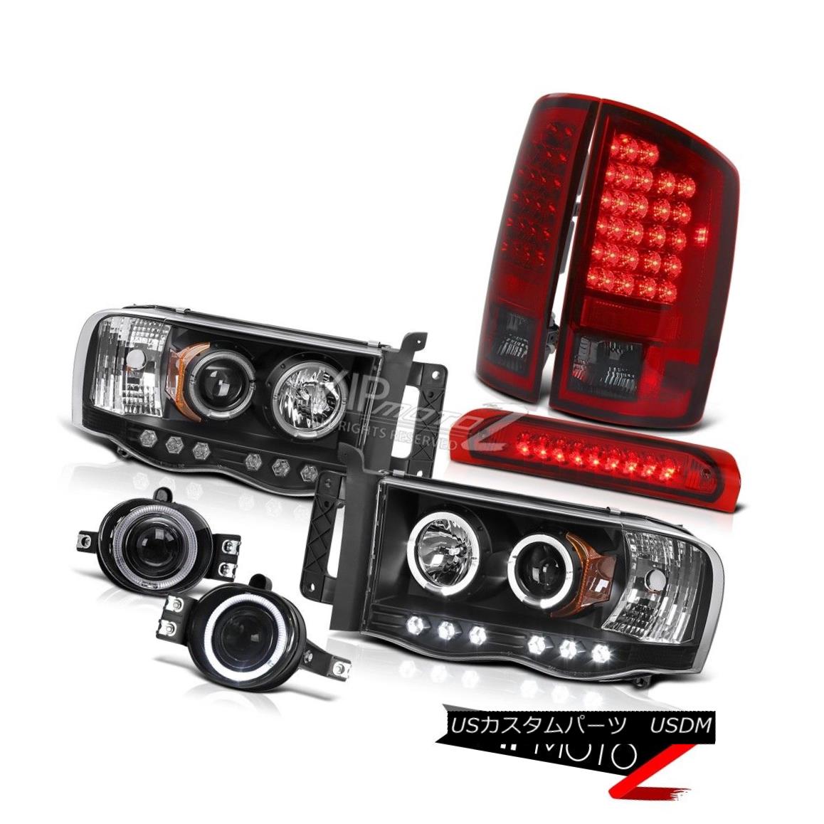 ヘッドライト Halo Projector Headlight+3rd Brake/LED Tail Light+Fog Lamp Dodge 02-05 RAM Truck ハロープロジェクターヘッドライト+第3ブレーキ/ LEDテールライト+フォグランプドッジ02-05 RAMトラック 【並行輸入品】