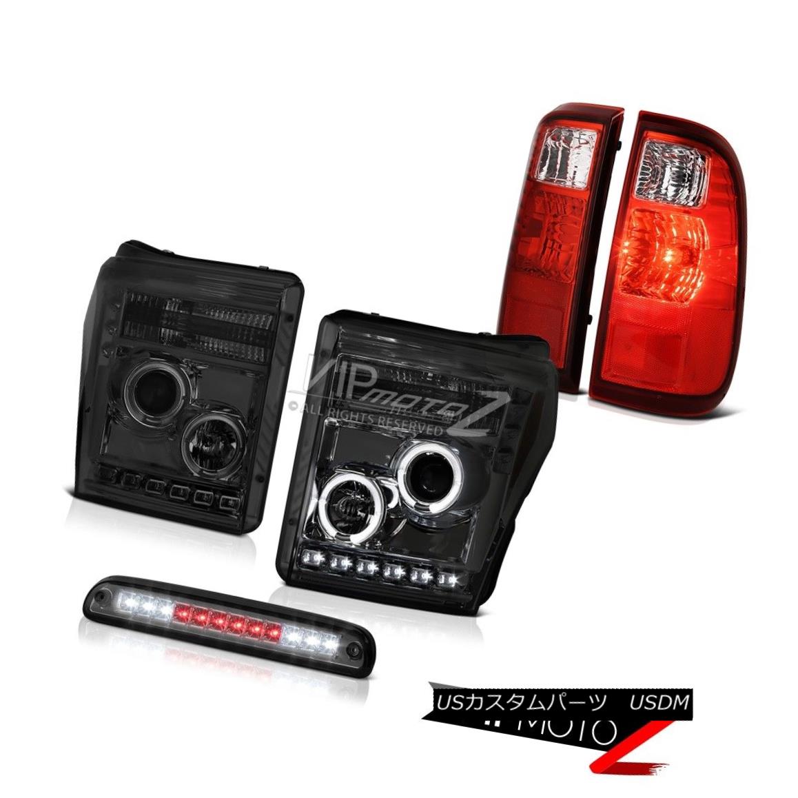 ヘッドライト 2011-2016 Ford F-250 Smoked Third Brake Lamp Red Tail Lamps Projector Headlamps 2011-2016 Ford F-250スモークサードブレーキランプレッドテールランププロジェクターヘッドランプ 【並行輸入品】