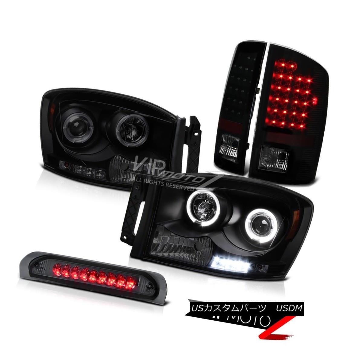 ヘッドライト Dodge Ram SRT SMD DRL [Sinister Black] Smoke 3RD Brake Cab Light LED Tail Lights Dodge Ram SRT SMD DRL [Sinister Black]スモーク3RDブレーキキャブライトLEDテールライト 【並行輸入品】