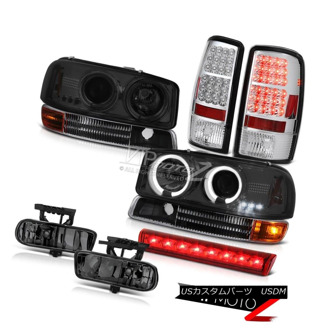ヘッドライト 00-06 Yukon SL LED Halo Headlight Black Turn Signal Tail Light Fog 3rd Brake Red 00-06ユーコンSL LEDハローヘッドライトブラックターンシグナルテールライトフォグ第3ブレーキ赤 【並行輸入品】