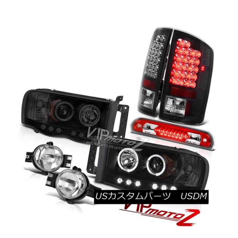 ヘッドライト 02 03 04 05 Dodge Ram Headlights Halo Bright LED Tail Lights Euro Fog RED Brake 02 03 04 05 Dodge RamヘッドライトHalo Bright LEDテールライトユーロフォグREDブレーキ 【並行輸入品】